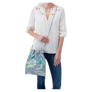 HOBO Prose Convertible Crossbody Bag Multicolor Cracked Glass Design